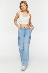 Sweater-Knit Cropped Tank Top