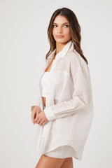 Snap Button-Front Shacket