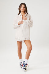 Snap Button-Front Shacket