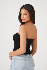 Sweater-Knit Ribbed Tube Top