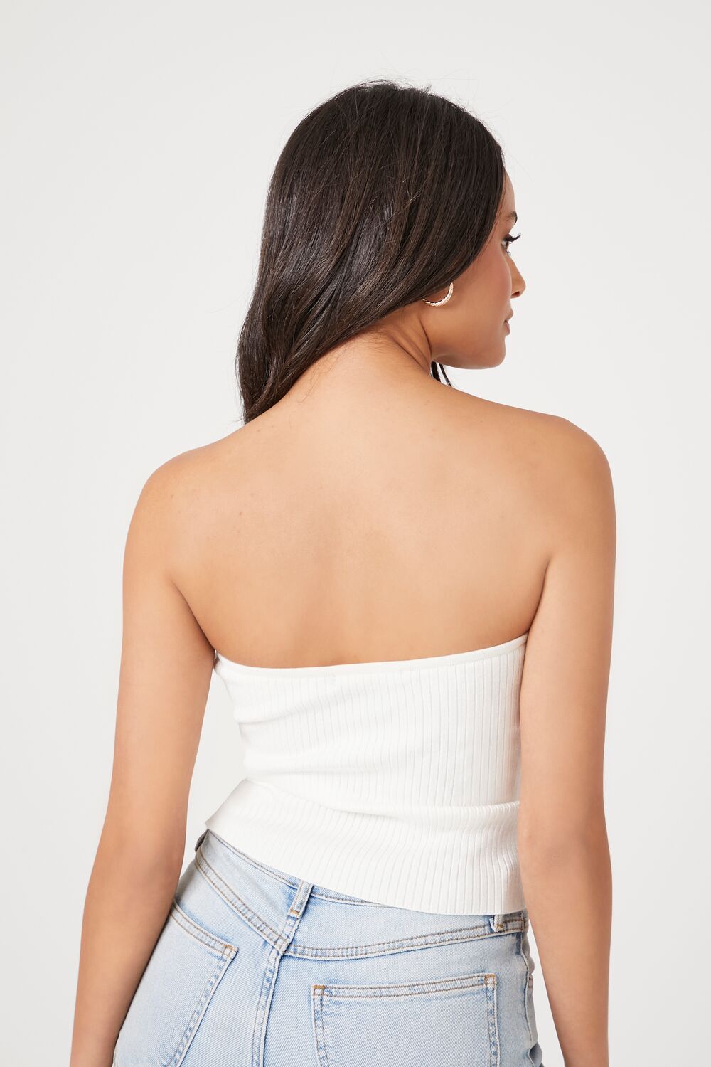 Sweater-Knit Ribbed Tube Top