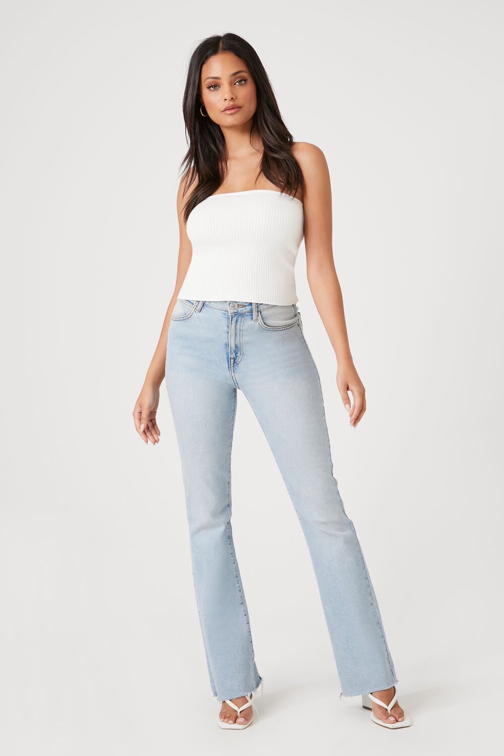 Sweater-Knit Ribbed Tube Top