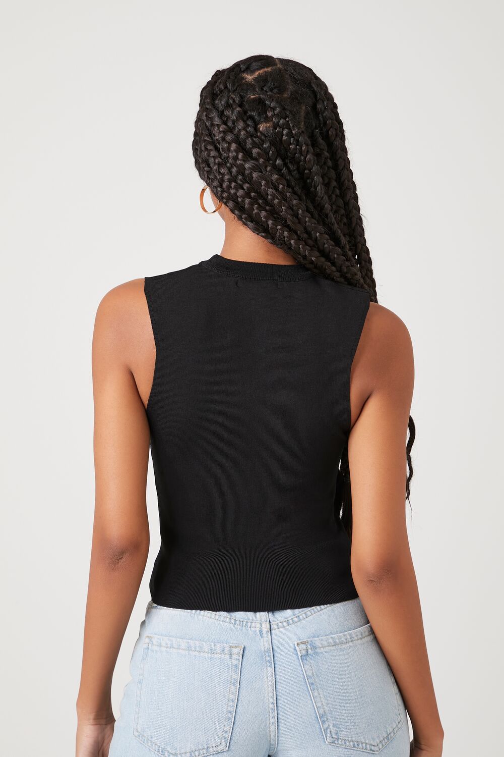 Sweater-Knit Cutout Top