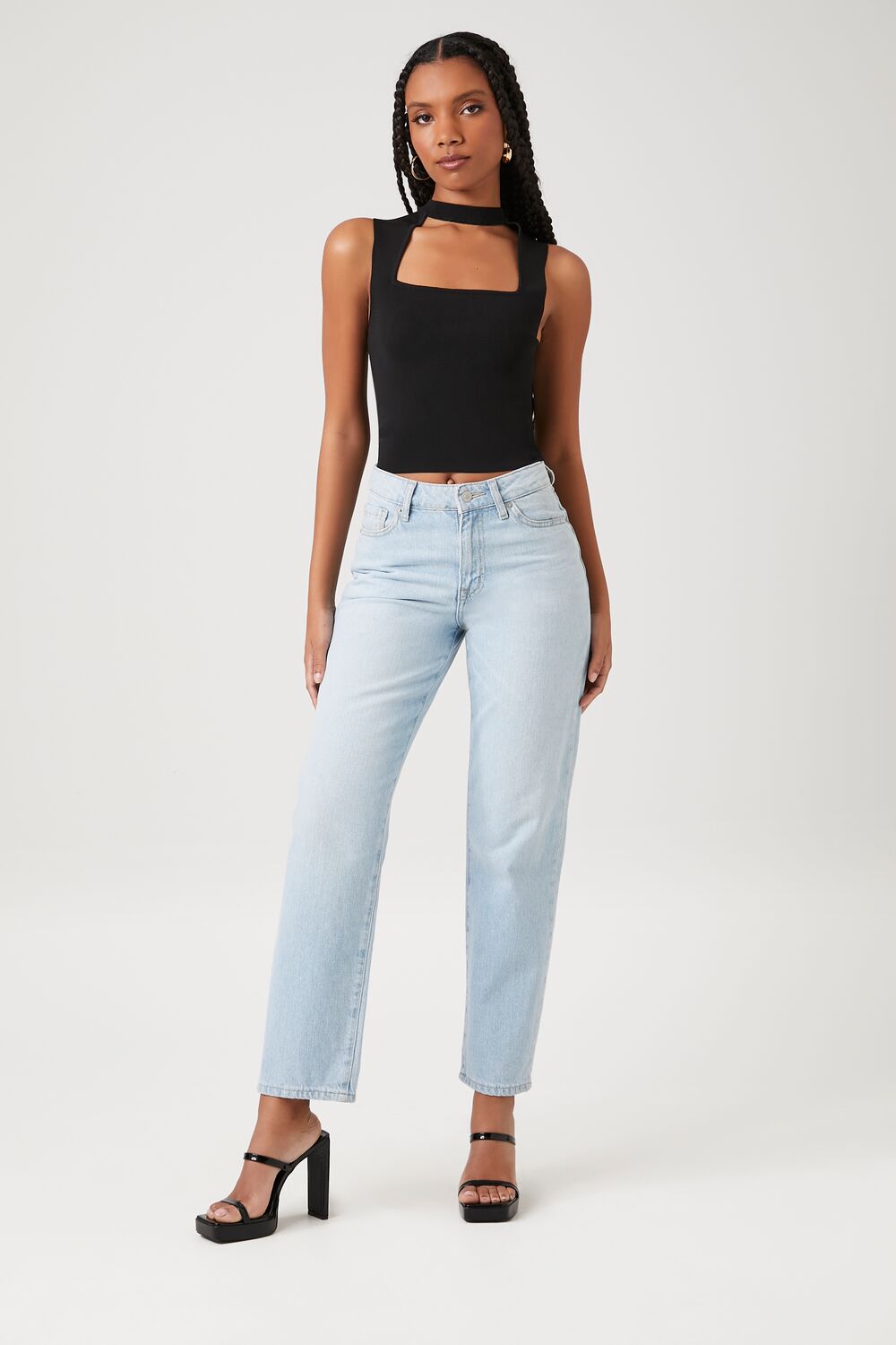 Sweater-Knit Cutout Top