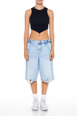 Seamless Ribbed V-Hem Tank Top