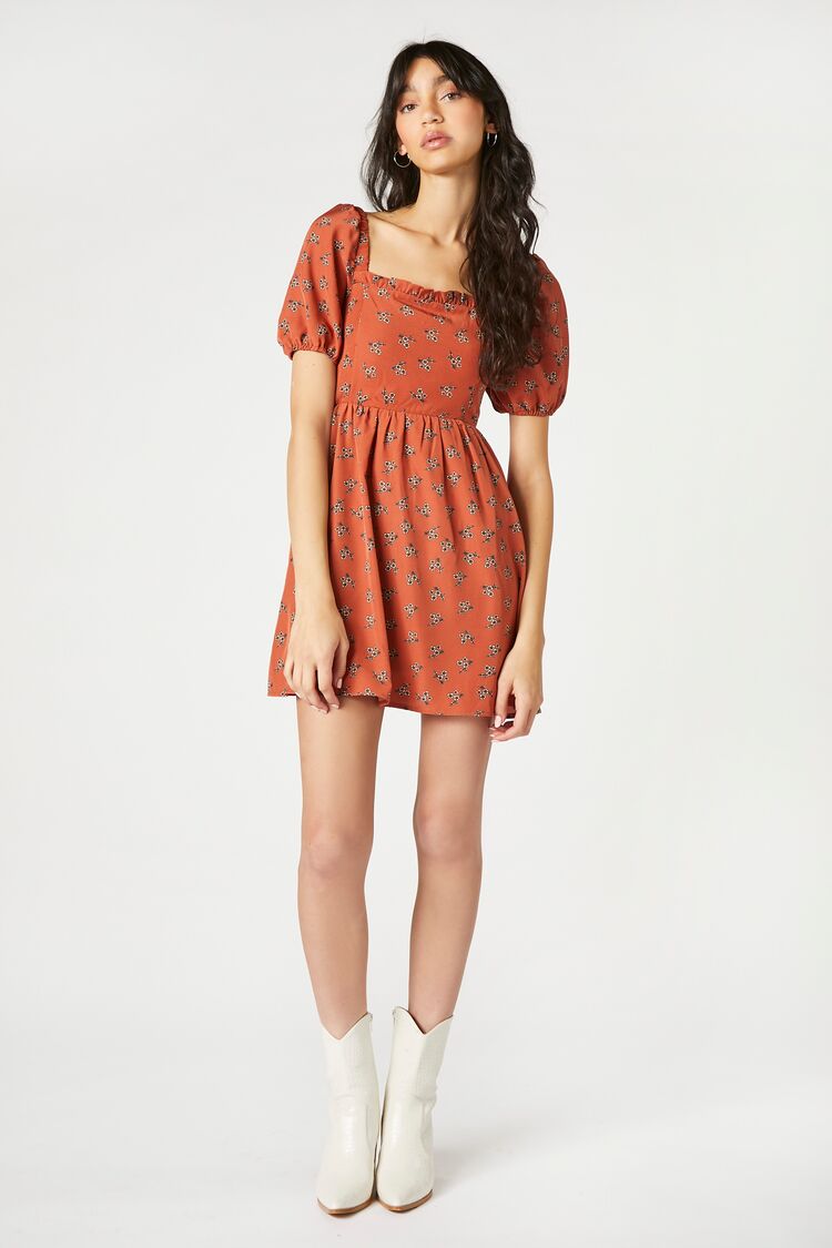 Floral Fit & Flare Mini Dress
