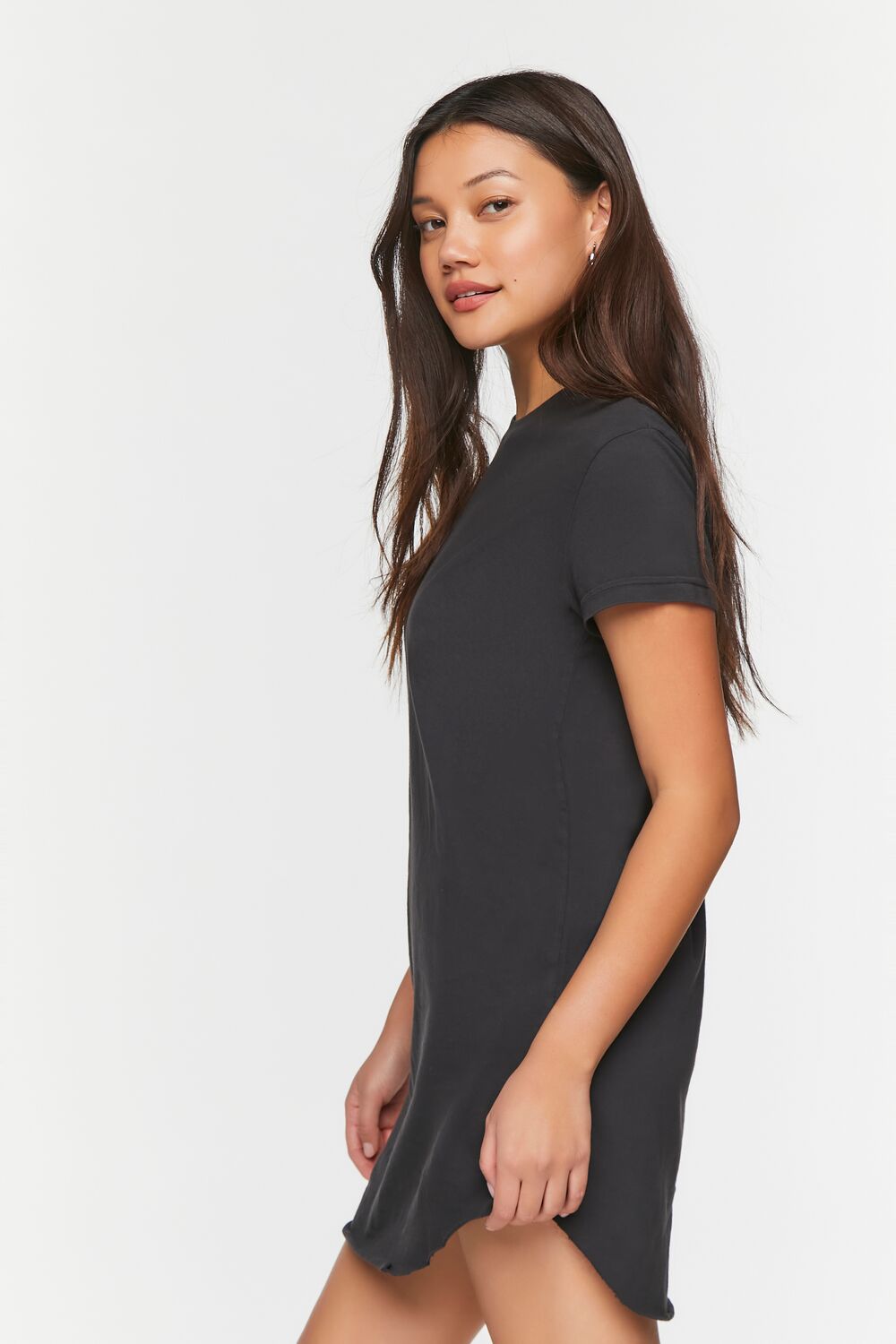 Raw-Cut Mini T-Shirt Dress