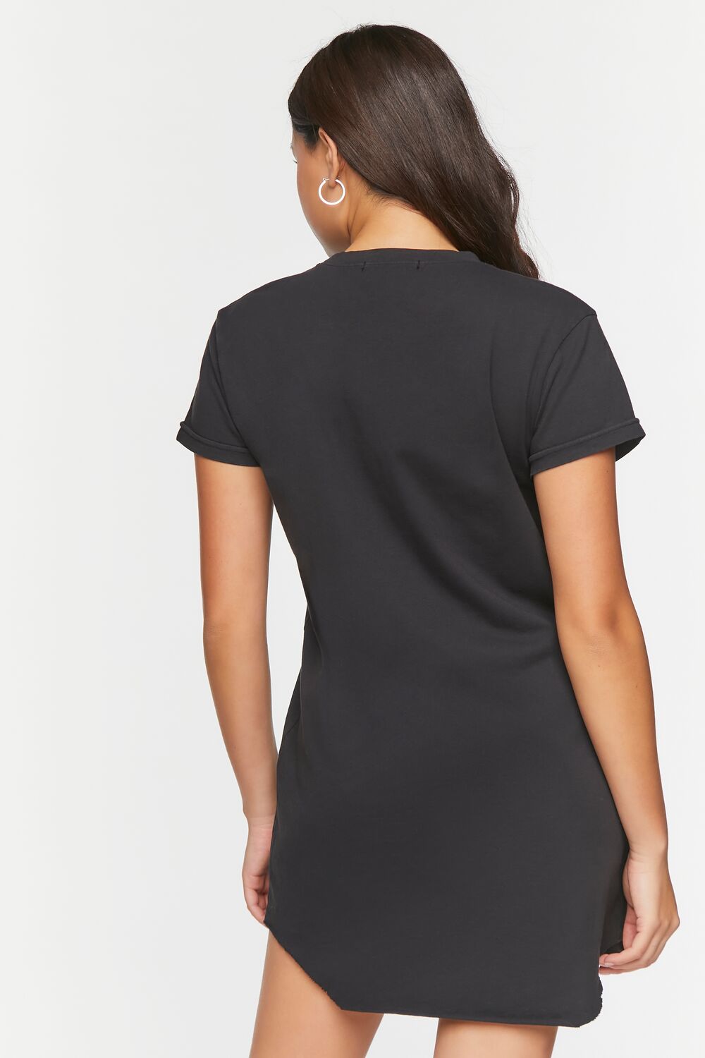 Raw-Cut Mini T-Shirt Dress