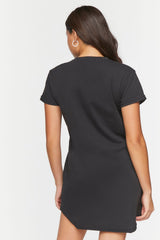 Raw-Cut Mini T-Shirt Dress