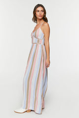 Striped Cutout Maxi Dress
