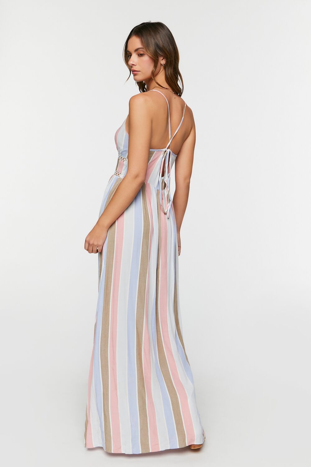 Striped Cutout Maxi Dress