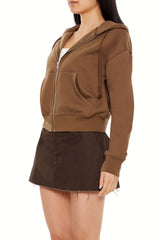 Rhinestone Wings Graphic Zip-Up Hoodie