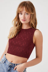 Textured Cropped Tank Top