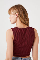Textured Cropped Tank Top