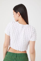 Textured Cutout Crop Top