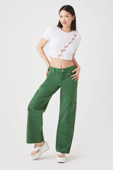Textured Cutout Crop Top