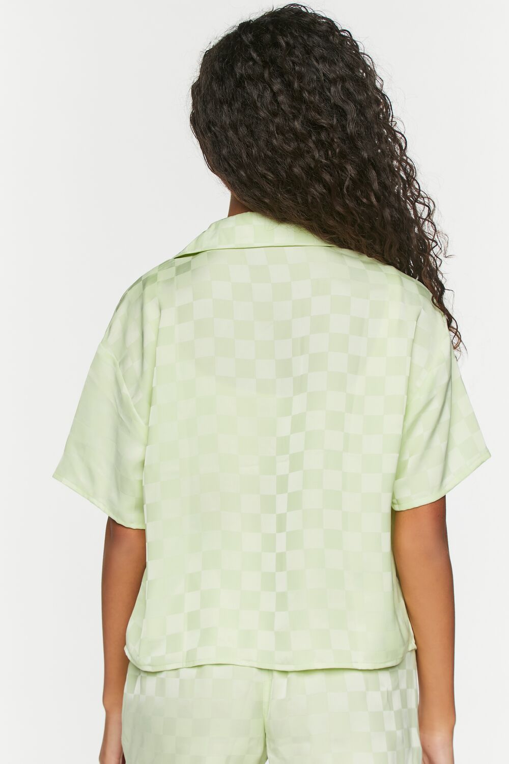 Jacquard Checkered Short-Sleeve Shirt