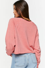 Raw-Cut French Terry Pullover