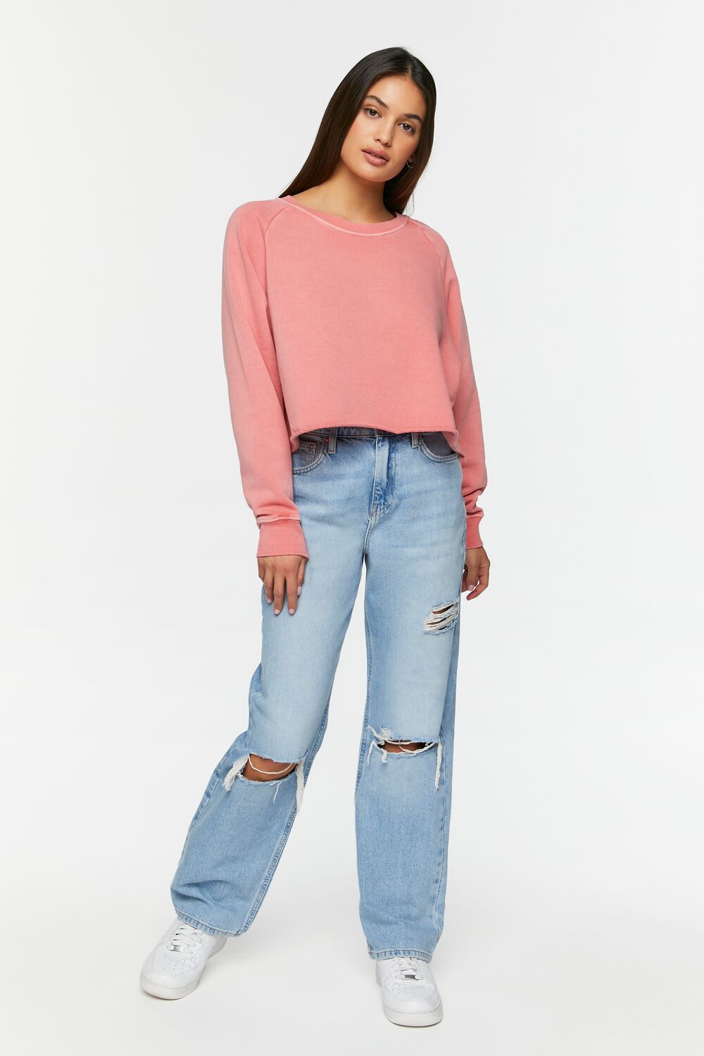 Raw-Cut French Terry Pullover