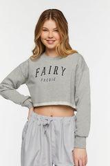 Fairy Cropped Graphic Pullover