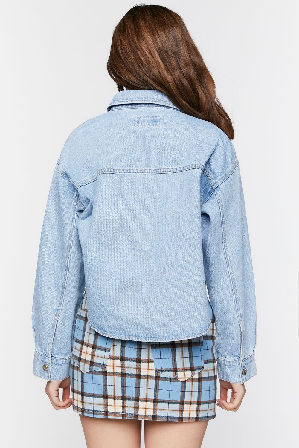 Cropped Denim Trucker Jacket