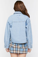 Cropped Denim Trucker Jacket