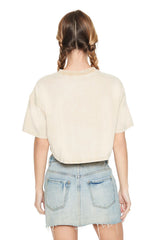 California Graphic Cutout Crop Top
