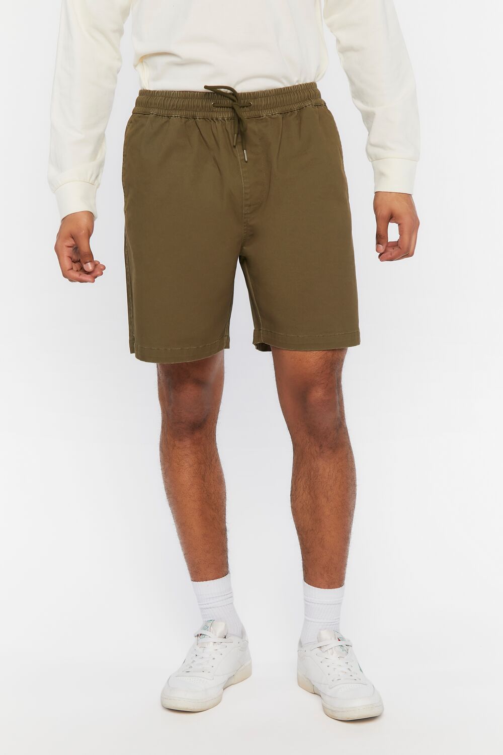 Cotton-Blend Drawstring Shorts