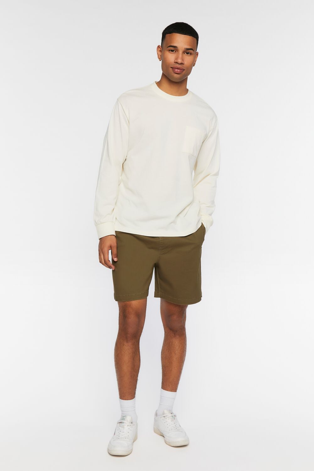 Cotton-Blend Drawstring Shorts