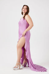 Plus Size Satin Maxi Dress
