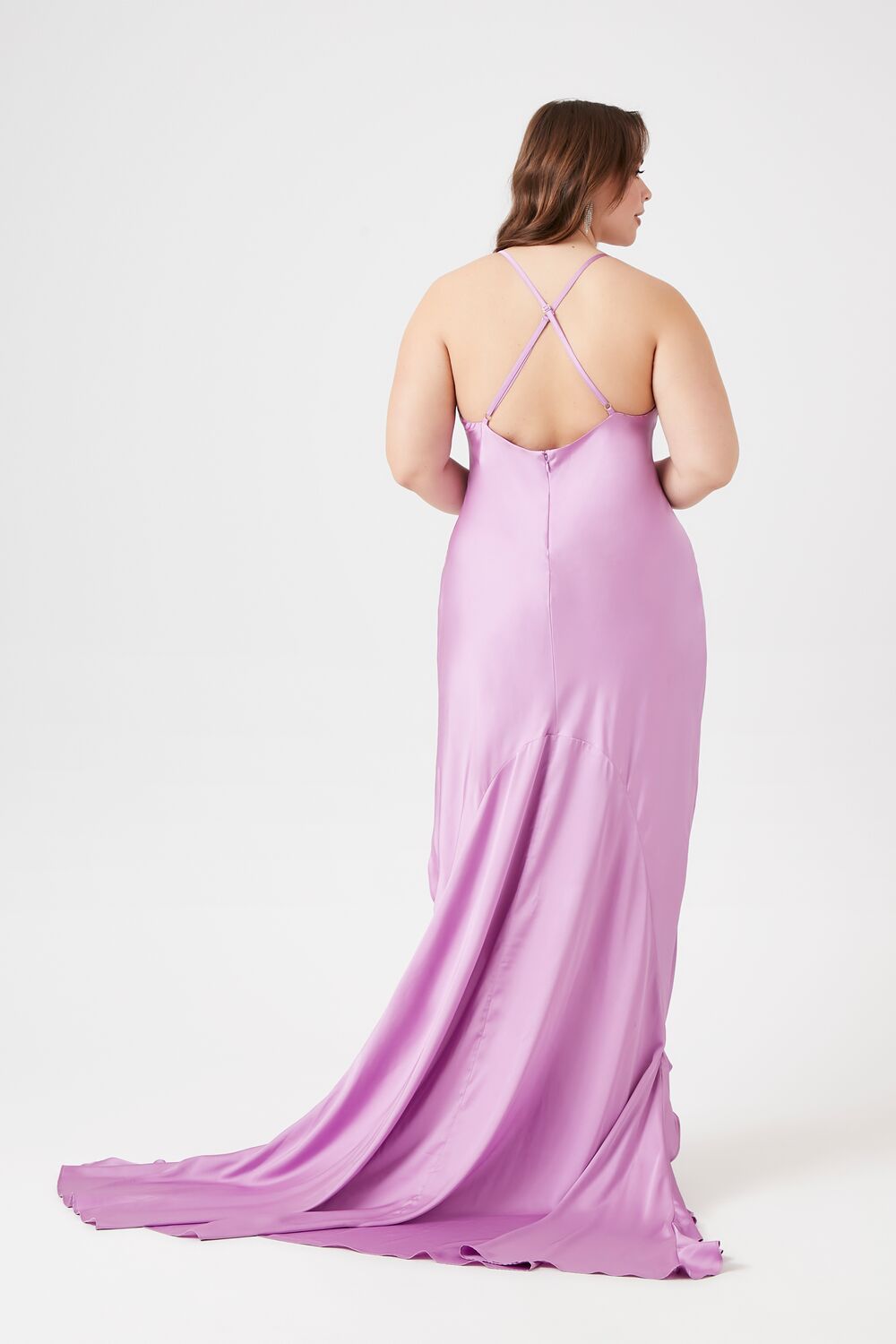 Plus Size Satin Maxi Dress