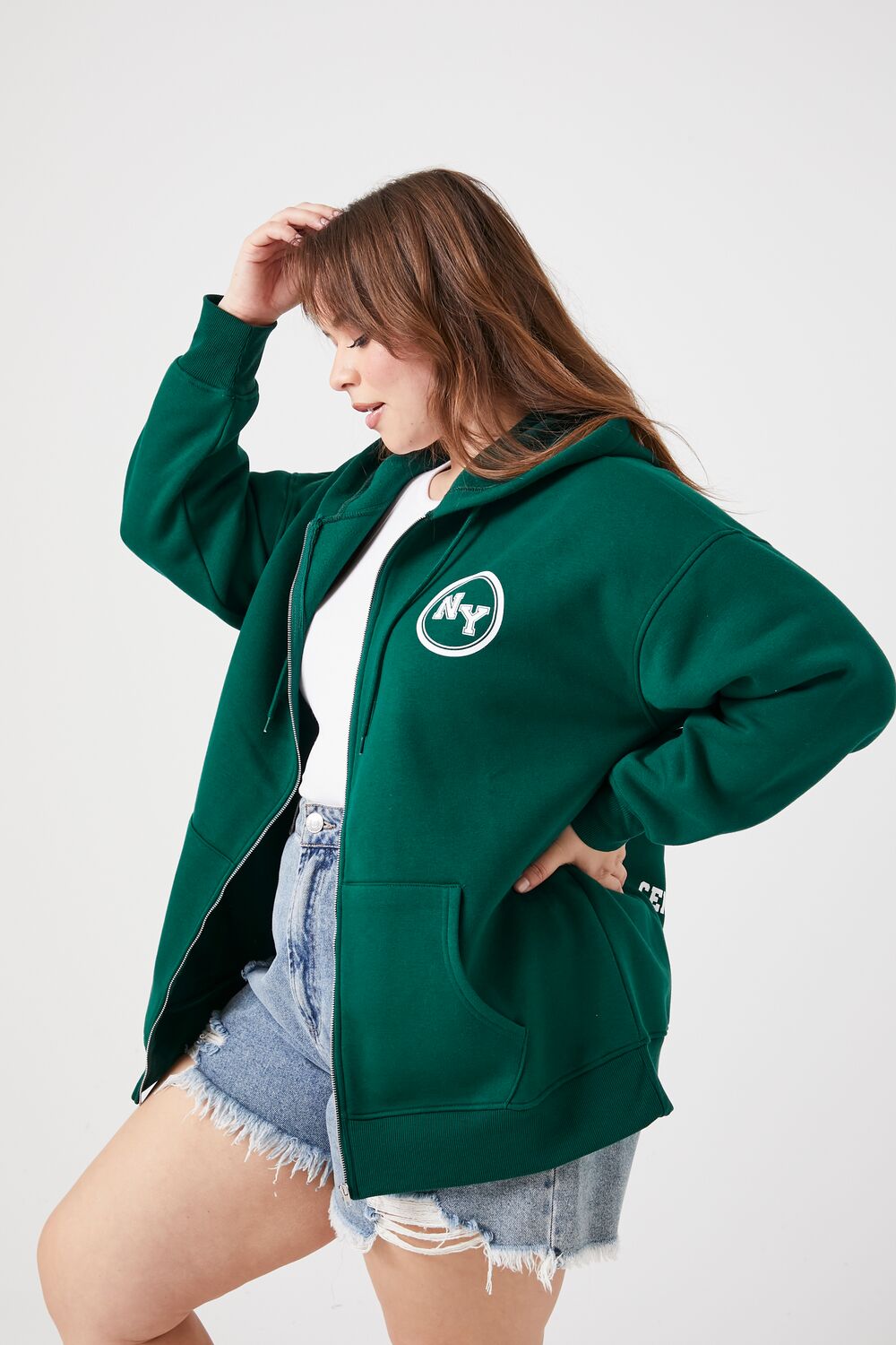 Plus Size New York Zip-Up Hoodie