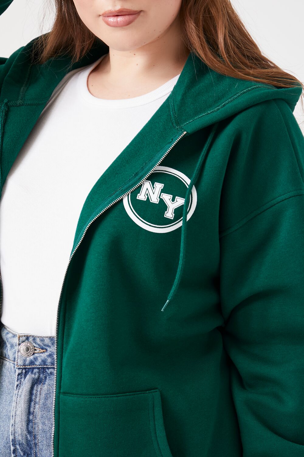 Plus Size New York Zip-Up Hoodie
