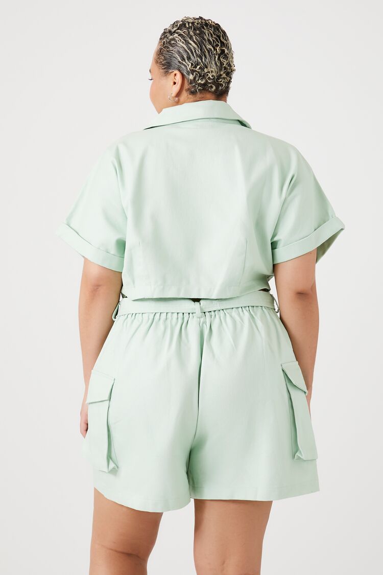 Plus Size Tie-Waist Romper