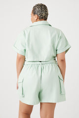 Plus Size Tie-Waist Romper