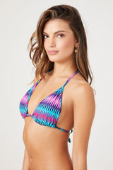 Chevron Triangle Halter Bikini Top