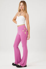 Cutout High-Rise Flare Pants