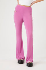Cutout High-Rise Flare Pants