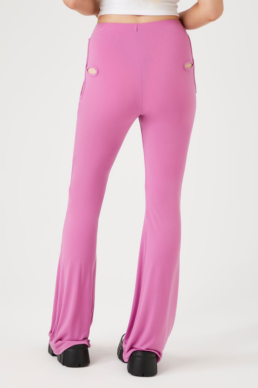Cutout High-Rise Flare Pants