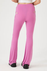 Cutout High-Rise Flare Pants