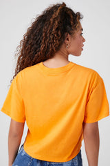 Fanta Orange Graphic Crop Top