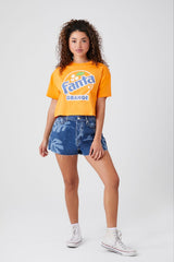 Fanta Orange Graphic Crop Top