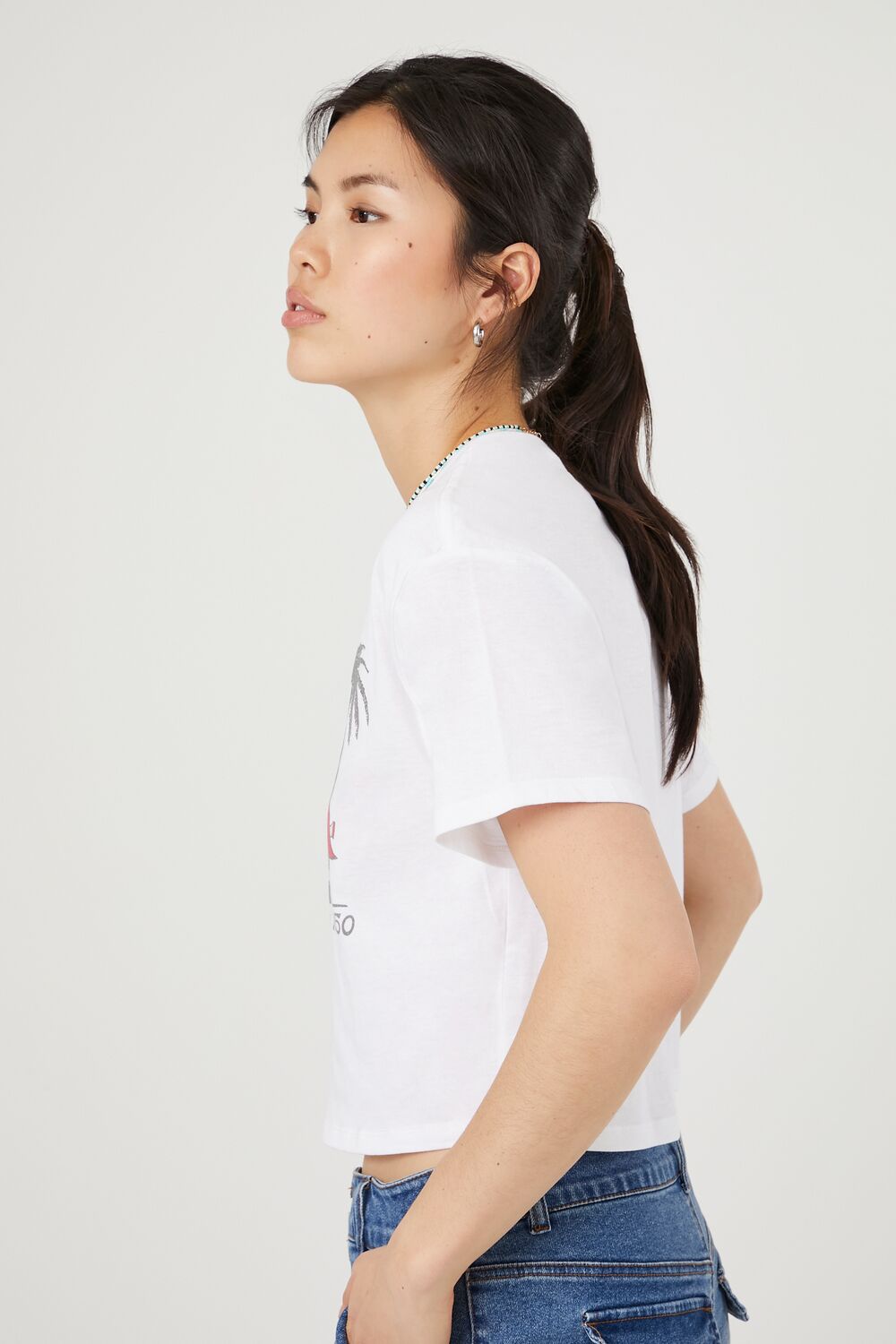 California Snoopy Graphic Cropped Tee