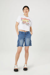 California Snoopy Graphic Cropped Tee