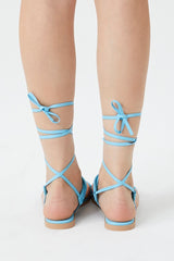Twisted Lace-Up Sandals