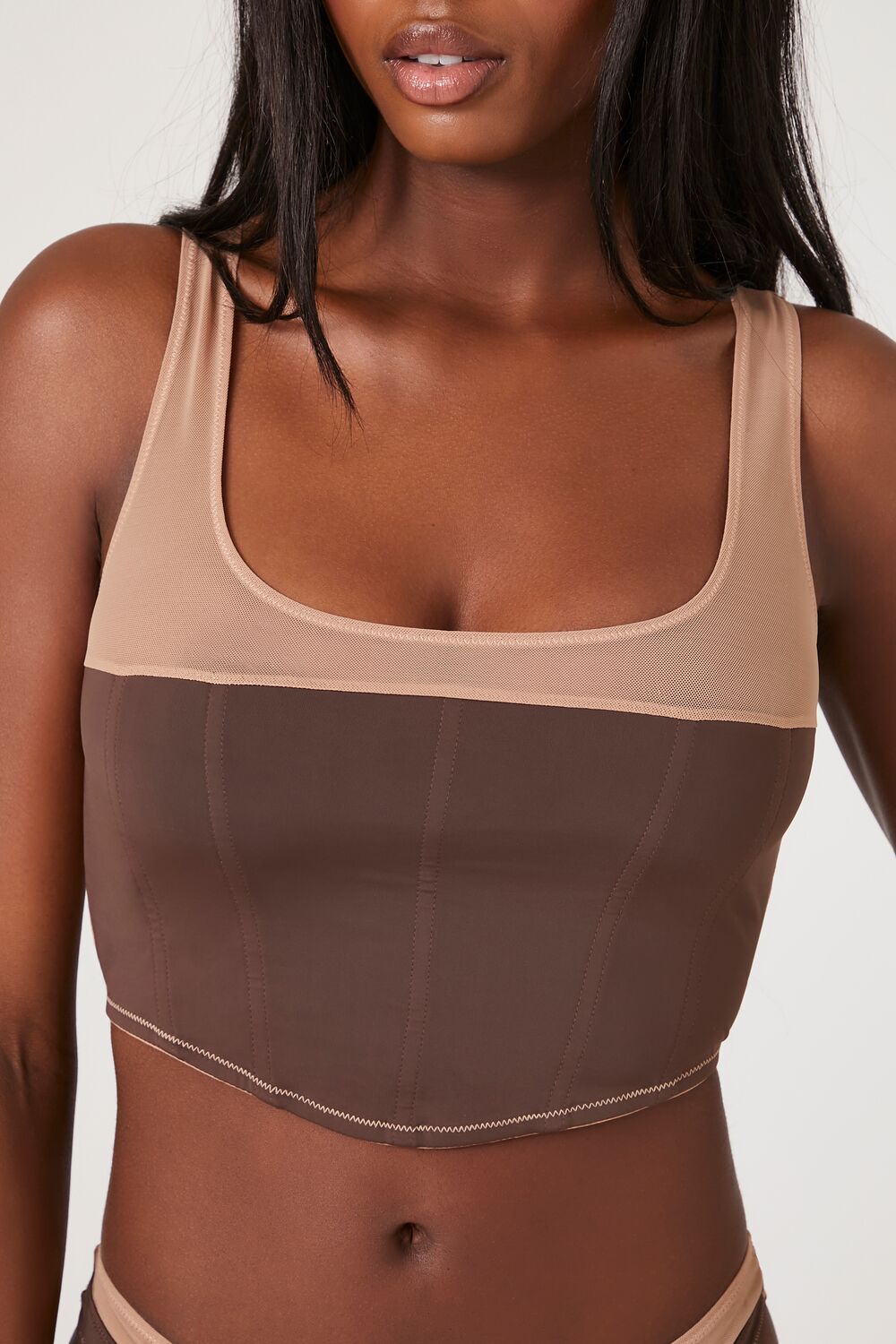 Colorblock Lingerie Corset Bralette