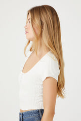 Sweater-Knit Crop Top