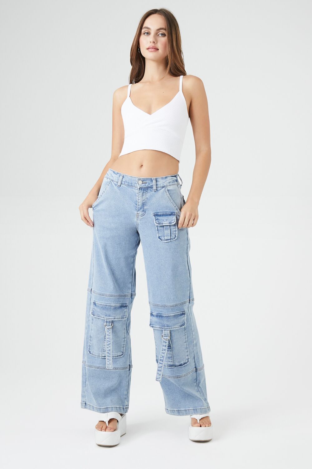 Seamless Surplice Cropped Cami