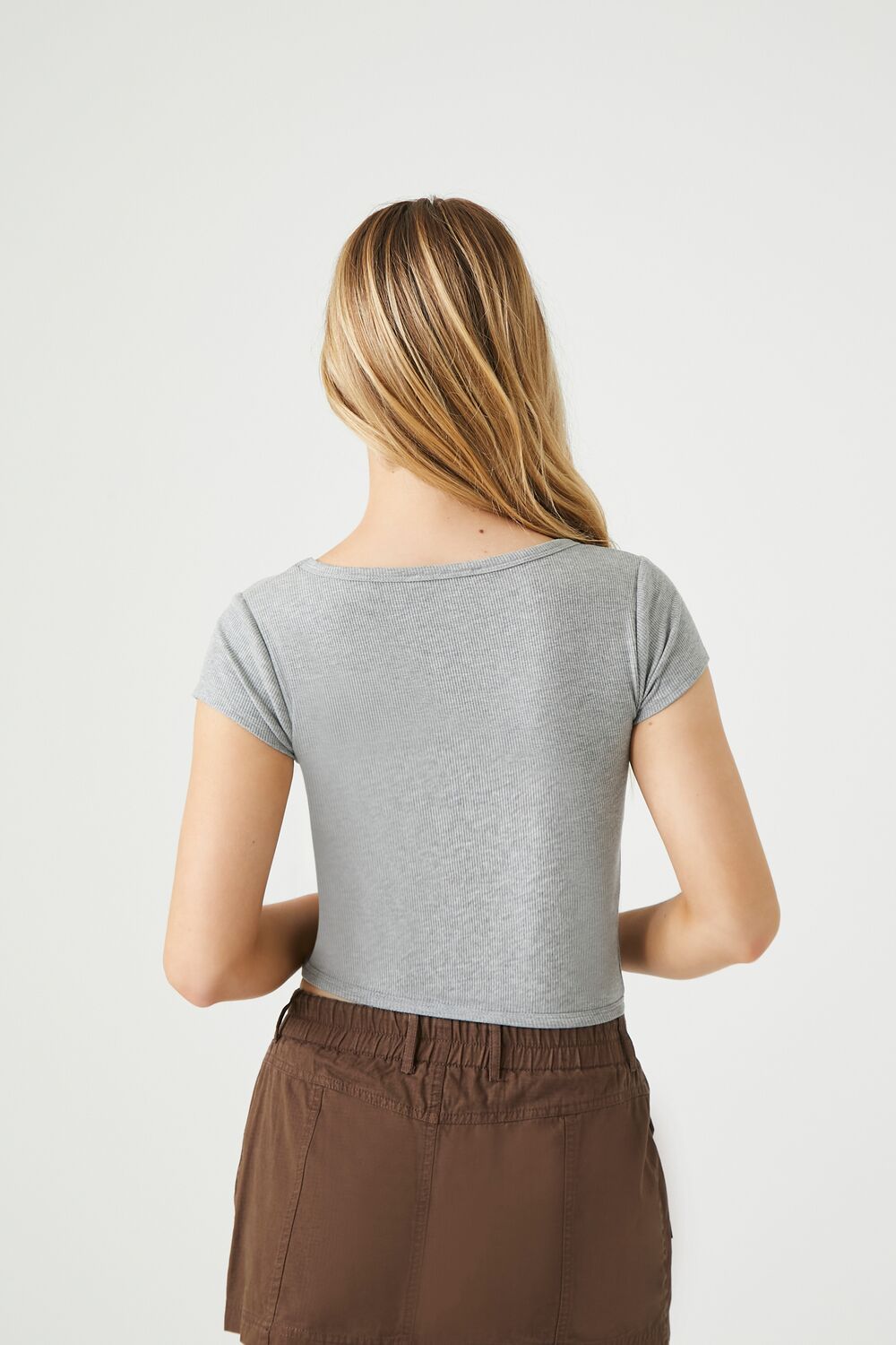 Ribbed Ruched Crop Top