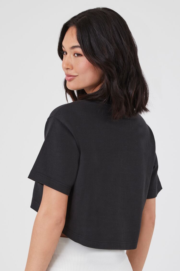 Cropped Cotton Crew Tee